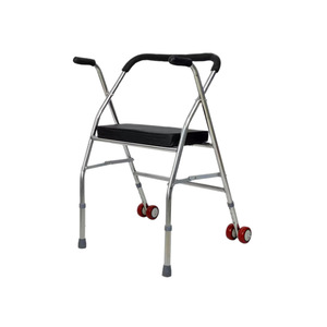 Andador Doble Curvo con Asiento Plegable y Altura Ajustable para Ancianos y Pacientes - Product Image 5