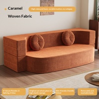 Sofá Cama Modular Plegable Estilo Wabi-Sabi, Relleno de Esponja, Doble Uso, Nuevo, para Apartamentos Pequeños, Dormitorio, Sala de Estar, Individual