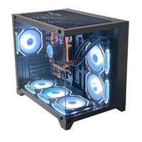 PCOOLING Usine Oem Personnalisé Ordinateur Pc Cas Gaming Atx Cas & Tours Armoire En Verre Avec Rgb Ventilateurs Pour Ordinateur De Bureau