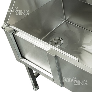 Lavabo multifunción fácil de limpiar para perros Bañera de aseo para perros de acero inoxidable 304 - Product Image 4