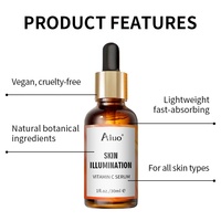 Sérum Visage Anti-Âge et Anti-Rides Éclaircissant et Blanchissant à la Vitamine C et à l'Acide Hyaluronique, Marque Blanche