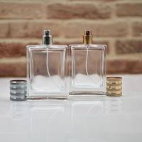 Top Grade 100ml Carré Parfum Bouteille En Verre En Alliage De Zinc Couvercle Spot En Gros pour Diffuseur Enhanced Frost Screen Printing Complete