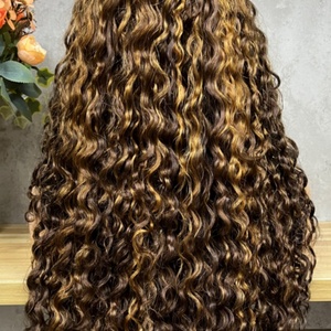 Peluca de Cabello Humano 100% Natural, con Frente de Encaje 13*4, Ondas de Agua, Cabello Virgen - Product Image 3