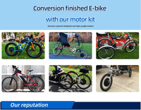 Kit de conversion de vélo électrique avec moteur à moyeu sans balais MTX 48V 500W, écran LCD, accélérateur, levier de frein, modification DIY sans batterie