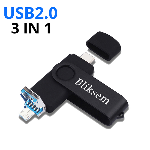 USB-C Flash Drive 2.0 64GB 32GB 16GB Type C Pen Drive OTG USB Memory Stick for PC, Smartphones,Tablets,Laptops thumb drive
