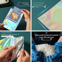Pochette refermable holographique Yin Yang en plastique pour bijoux, étuis de téléphone, câbles de données et emballages d'accessoires