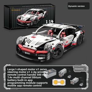 Ensemble de blocs de construction Cyberpunk compatible pour supercar - Modèle de <span class=keywords><strong>voiture</strong></span> de course télécommandée high-tech en ABS - Product Image 4