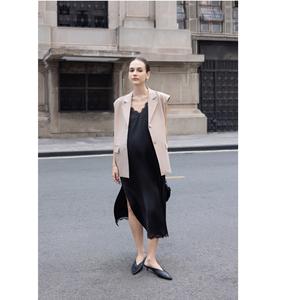 Blazer de Invierno para Mujer, Tejido Transpirable, Cuello en V, Un Solo Botón, Color Sólido, 78% Poliéster, 18% Rayón, 4% Elastano, Corte Regular - Product Image 5