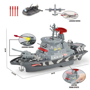 Jouet <span class=keywords><strong>militaire</strong></span> bateau d'escorte coulissant avec lumière et musique jeu de tir <span class=keywords><strong>radar</strong></span> rotatif - Product Image 4