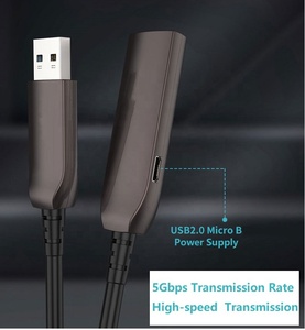 Cavi di Prolunga USB 3.<span class=keywords><strong>0</strong></span> in Fibra Ottica PVC Anti-interferenza a Zero Perdita di Segnale, Trasmissione Ultra Lunga 100m 328ft, 12 Mesi - Product Image 5