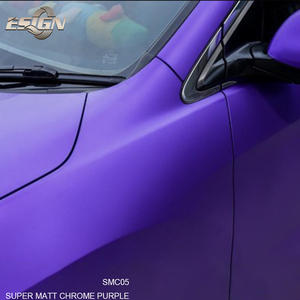 Matte Chrome Purple Leopard Design <b>Vinyl</b> Wrap PVC Baby Board Car Sticker Kit Color Changing Body Cover - Product Image 4