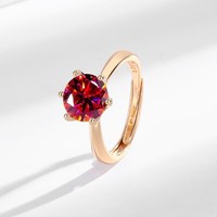 Ensemble de bijoux classique pour femmes à six branches, comprenant un bracelet, des boucles d'oreilles, une bague et un collier en rubis, ornements de luxe légers