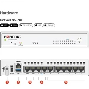 Fortinet FG-70G pare-feu SD-WAN <span class=keywords><strong>et</strong></span> de sécurité réseau au niveau de l'entreprise - Product Image 4