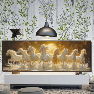 Современная викторианская эпоха, скачущие лошади, животные, настенная живопись, Безрамная картина маслом на холсте, цифровая печать, настенное искусство - Product Image 2
