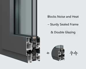 Bán nóng chứng nhận nhiệt phá vỡ nhôm đôi kính TREO CỬA SỔ trượt cửa sổ Patio cho căn hộ biệt thự sống - Product Image 4