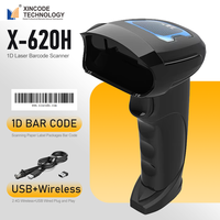 Escáner de Código de Barras Láser Xincode con Lector de Códigos de Barras Inalámbrico 1D Portátil y Resistente para Logística de Almacén y Supermercado X-620H