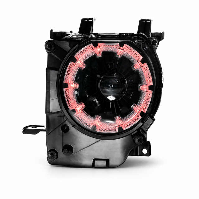 Car RGB Plum-shape LED Headlamp Assembly Upgrade Projector Lens DRL for 2024 Toyota Land Cruiser LC76