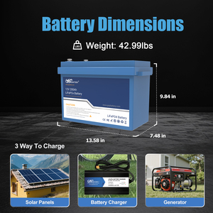 GSP 12.8V 200Ah LiFePO4 <b>Battery</b> 2560Wh Deep Cycle Lithium <b>Battery</b> Built-in BMS Solar Storage <b>UPS</b> RV Boat Home Emergency Power - Product Image 4