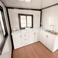 Casa Contenedor Expandible Prefabricada Tiny Home Móvil Modular con Panel Solar de 40 Pies Portátil Plegable Tipo Cápsula de Acero Ligero