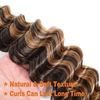 Vente en gros 4/27 cheveux en vrac blond miel pour tressage mèches de cheveux bruts non weftés extensions de cheveux humains bouclés tresses Boho