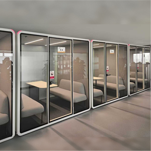 Stylish Sound Insulated Office Booth 2‑4 Person Acoustic Meeting Pod Indoor Use - Product Image 1