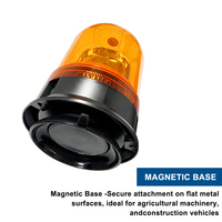Balise halogène rotative à base magnétique avec câble et prise, lumière d'avertissement rotative de sécurité pour tracteurs et équipements agricoles DC12/24V