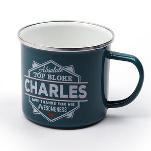 Tazza smaltata a sublimazione vuota da campeggio con <span class=keywords><strong>smalto</strong></span> alto 15 once bruciato ad alta temperatura con manico - Product Image 1