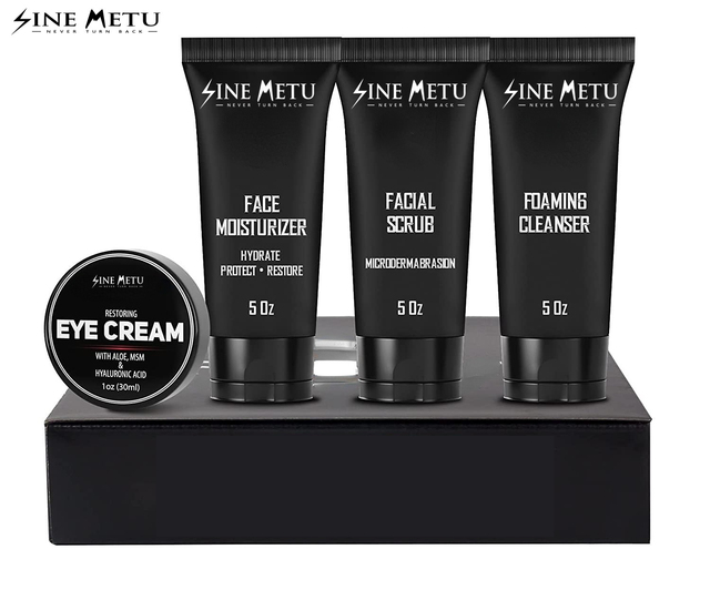 OEM Men Skin Care Facial Care Set Face Wash Facial Scrub Face Moisturizer Eye Cream 4 in 1 Kit