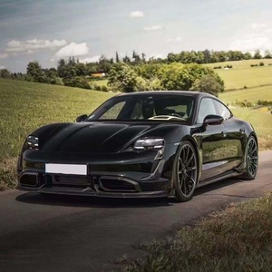 Pour <span class=keywords><strong>Porsche</strong></span> <span class=keywords><strong>Taycan</strong></span> 2019 2020 2021 <span class=keywords><strong>2022</strong></span> haute qualité en Fiber de carbone véritable lèvre avant diffuseur arrière pare-chocs Spoiler corps - Product Image 5