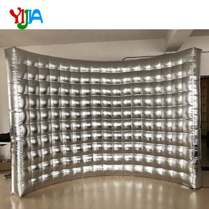 파티 및 이벤트를위한 상업용 10ft 골드 풍선 사진 부스 벽 LED 배경 프레임 송풍기 액세서리 포함 - Product Image 2