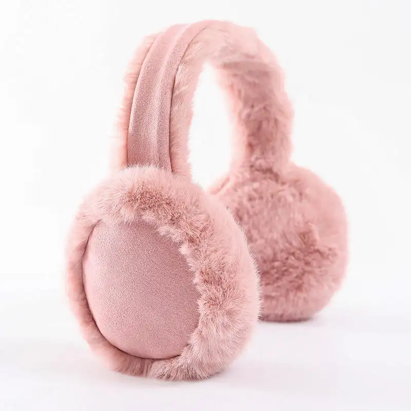 Klasik UniSex peluş kürklü kulak koruyucu isıtıcı yumuşak sıcak gerçek avustralya merinos koyun kürk Earmuffs kış açık havada kulak Muffs