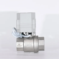 DN15 acier inoxydable v-type électrique proportionnel vanne d'eau moteur 1/2 \ "pouces structure à billes 0-10V Signal analogique pour les médias d'huile