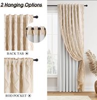 Cortina Opaca Bohemia de Doble Capa con Aislamiento Térmico y Acústico para Ventana de Dormitorio