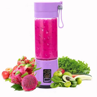 Extracteur de jus de fruits électrique portable 380 ml, mixeur à smoothies rechargeable par USB pour la maison, bouteille de sport, tasse à jus