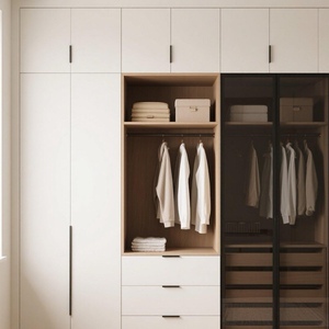 Armoire <span class=keywords><strong>de</strong></span> Luxe Moderne en Bois Massif Guida – Meuble <span class=keywords><strong>de</strong></span> Chambre Européen Durable, Montage Facile, Taille Sur Mesure pour la Maison - Product Image 1