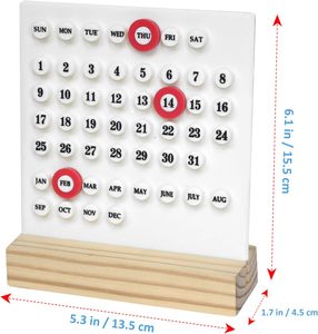 DIY cadeau <span class=keywords><strong>calendrier</strong></span> de bureau <span class=keywords><strong>2024</strong></span> <span class=keywords><strong>calendrier</strong></span> perpétuel mois <span class=keywords><strong>semaine</strong></span> Date affichage ferme salle de classe bureau décoration - Product Image 3