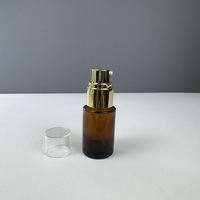 Flacons pompe dorés pour sérum cosmétique brun 20ml 30ml 40ml 50ml, flacons en verre rose pour lotion, flacons à presser pour soins de la peau