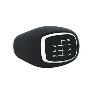 Pommeau de levier de vitesse en cuir, 6 vitesses, pour Hyundai I30 Elantra Kia Rio, design ergonomique plaqué argent - Product Image 1