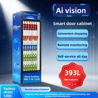 Distributeur automatique de boissons 24h/24 avec lecture de code QR, paiement par carte de crédit, magasin sans personnel, caisse automatique, alimenté par l'IA