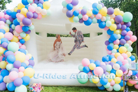 Château gonflable de mariage blanc pour adultes, certifié CE, 4x4m/3x4m/tailles personnalisables, marque U-rides, bâche en PVC 0,55 mm