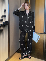 Livraison rapide Ensemble de pyjamas en satin de soie pour femmes 2 Pcs Floral Soyeux Pj Ensembles Vêtements de nuit Vêtements de nuit
