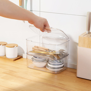 Acrylic Mask Storage Box Transparent Desktop Cosmetic Organizer With Cover Large Capacity Skincare Product Rack - Product Image 4