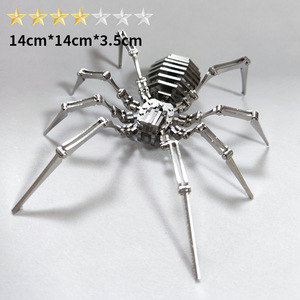Modèle d'araignée mécanique lumineuse en métal à assembler, <span class=keywords><strong>puzzle</strong></span> <span class=keywords><strong>3D</strong></span>, <span class=keywords><strong>jouet</strong></span> DIY, artisanat créatif, décorations de table originales - Product Image 6