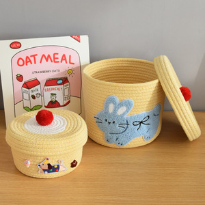 Factory Hot Sale <b>Storage</b> <b>Baskets</b> Woven Cotton Rope <b>Basket</b> Organizing Home Decoration - Product Image 5