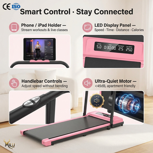 Caminadora Eléctrica Plegable Ultrafina de 2.5HP para Cinturón de 500mm de Ancho, Control Inteligente en el Manillar, Silenciosa, para Gimnasio en Casa - Product Image 2