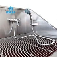 OSCAT Usine d'équipement vétérinaire Baignoires pour chiens en acier inoxydable Salon de toilettage personnalisé Station de lavage pour chiens Machine de bain pour chiens