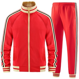 Men Track Suits Sets Long Sleeve Full-zip Sweatsuit Active Jackets Pants 2 Piece Outfits OEM Service Anti-UV Breathable - Product Image 2