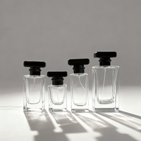 Flacons de parfum carrés en verre transparent personnalisables de haute qualité, best-sellers, avec pulvérisateur, joint d'étanchéité et diffuseur à bâtonnets