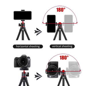 Trípode Flexible Tipo Pulpo <span class=keywords><strong>COMAN</strong></span> MT35 para Cámara de Video y Selfies, Compatible con DSLR y Teléfonos Móviles, Fabricado en ABS+PC+Goma, Portátil, con Nivel de Burbuja - Product Image 6