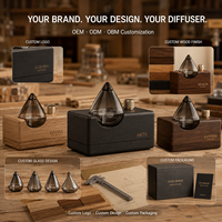 Diffuseur d'arômes en verre de conception originale HIITII, type nébulisation à siphon, pièce en verre pour diffuseur d'arômes, fabrication OEM ODM OBM